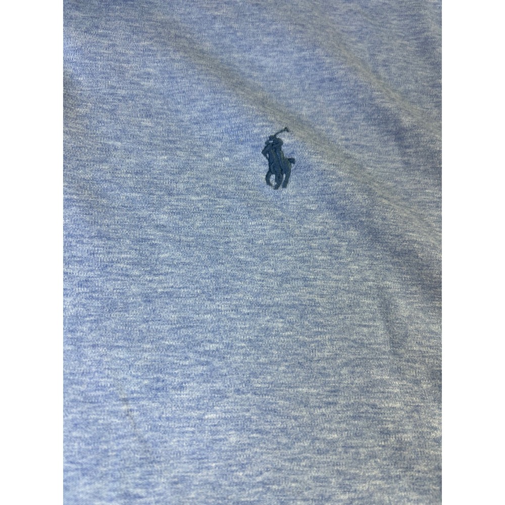 Polo Ralph Lauren Shirt Mens Classic Fit Heathered Blue Cotton Polo XL Pony - Picture 2 of 8